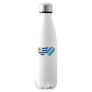 Uruguay Bayern Flagge Herz - Isolierflasche - Weiß - Rechts