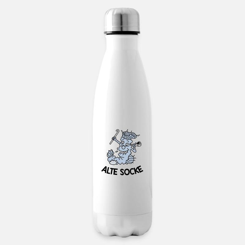 Alte Socke - Isolierflasche - Weiß