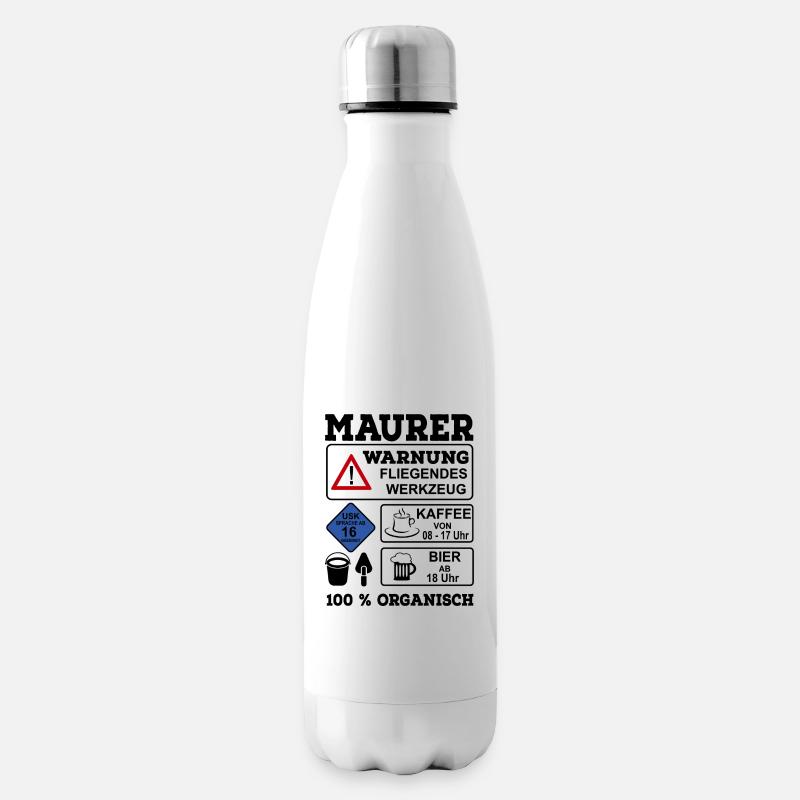 Bricklayer - Insulated Water Bottle - white