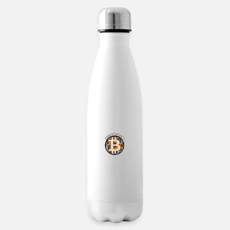 bitcoin - Insulated Water Bottle - white