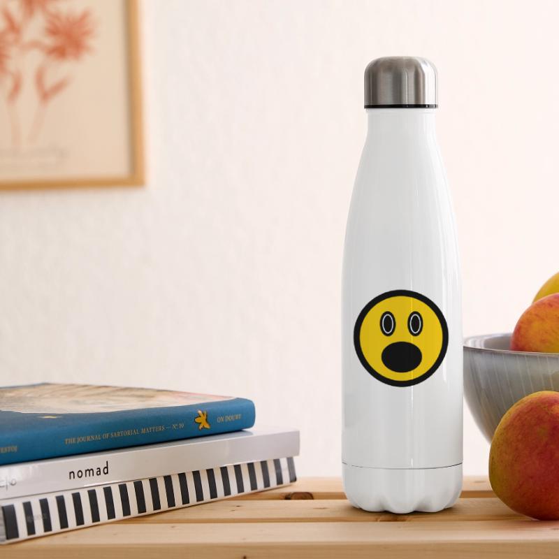 Émoticône perplexe, icône d'image, visage de bâton Bouteille isotherme