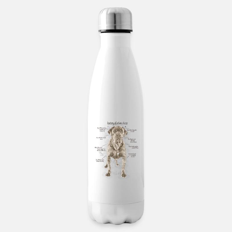 Cane Corso Anatomie - Isolierflasche - Weiß