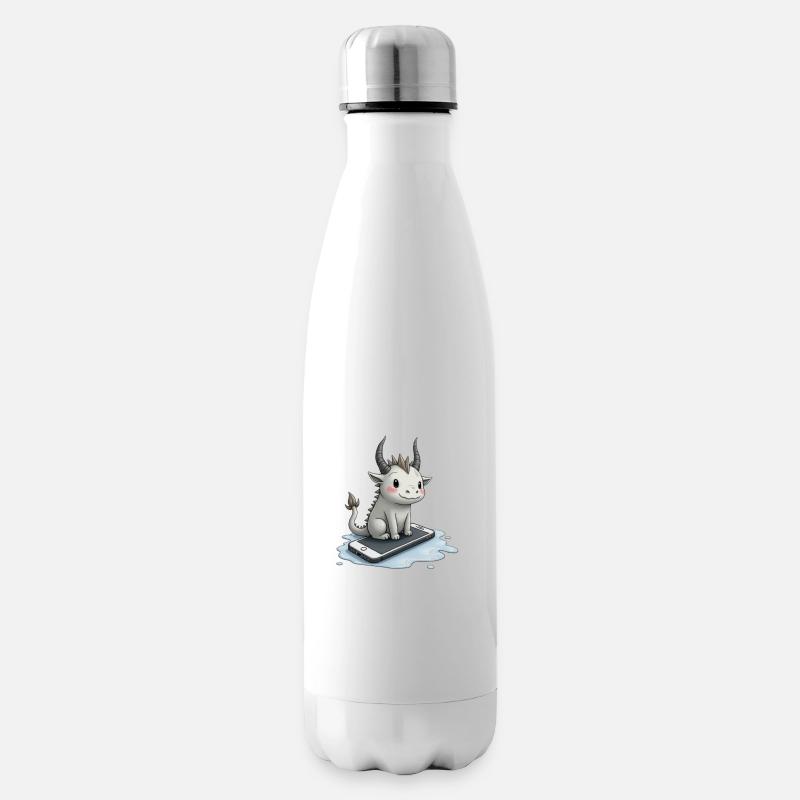 cute mythical creature on iPhone - Isolierflasche - Weiß