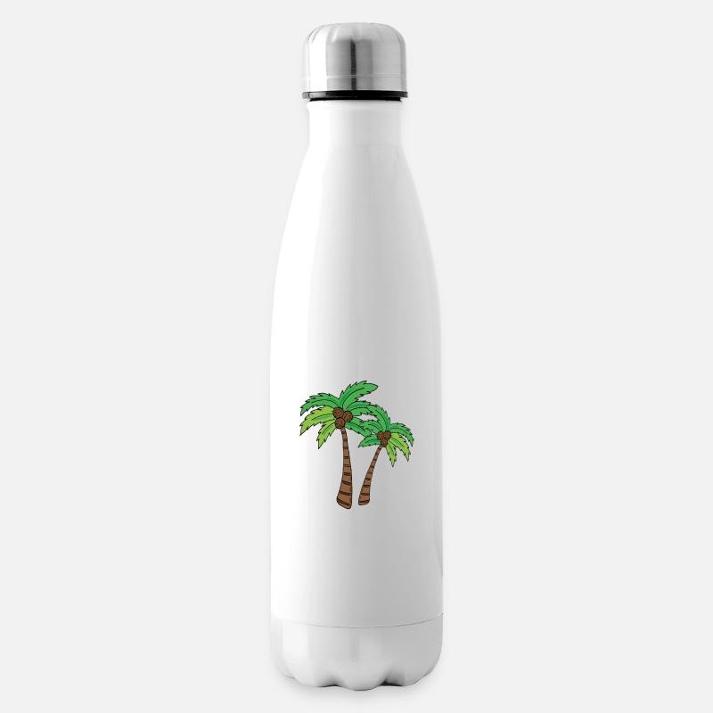 palmier - Bouteille isotherme - blanc
