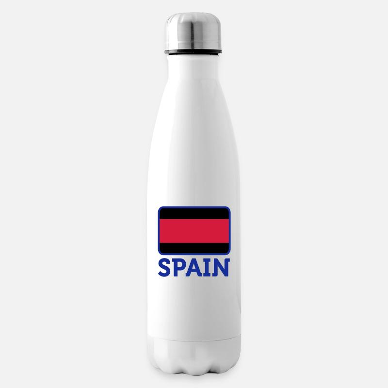 Nationalflagge von Spanien - Isolierflasche - Weiß