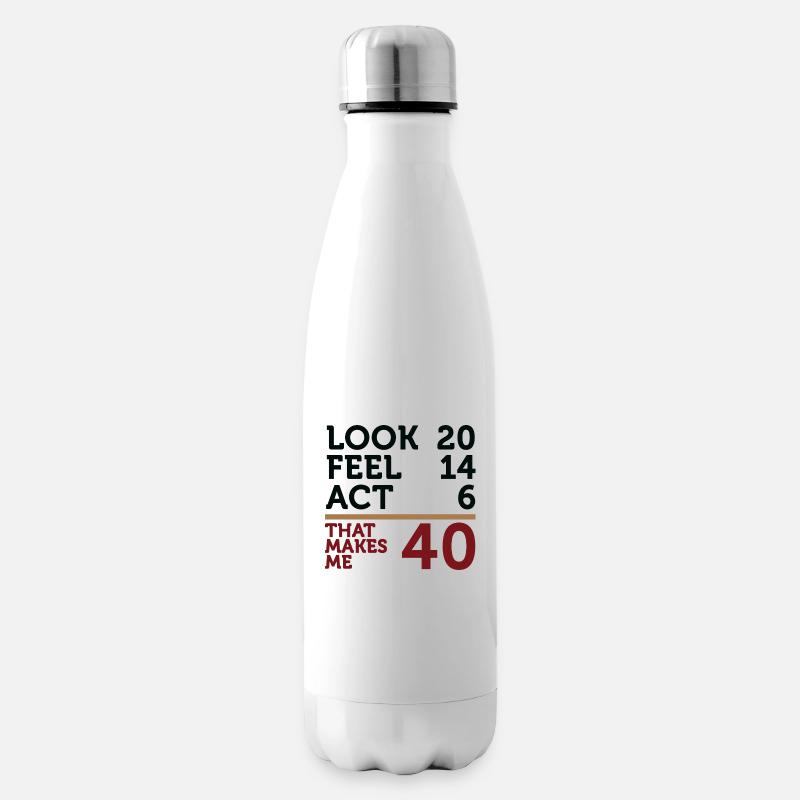 Je suis âgé de 40 ans, mais .... - Bouteille isotherme - blanc