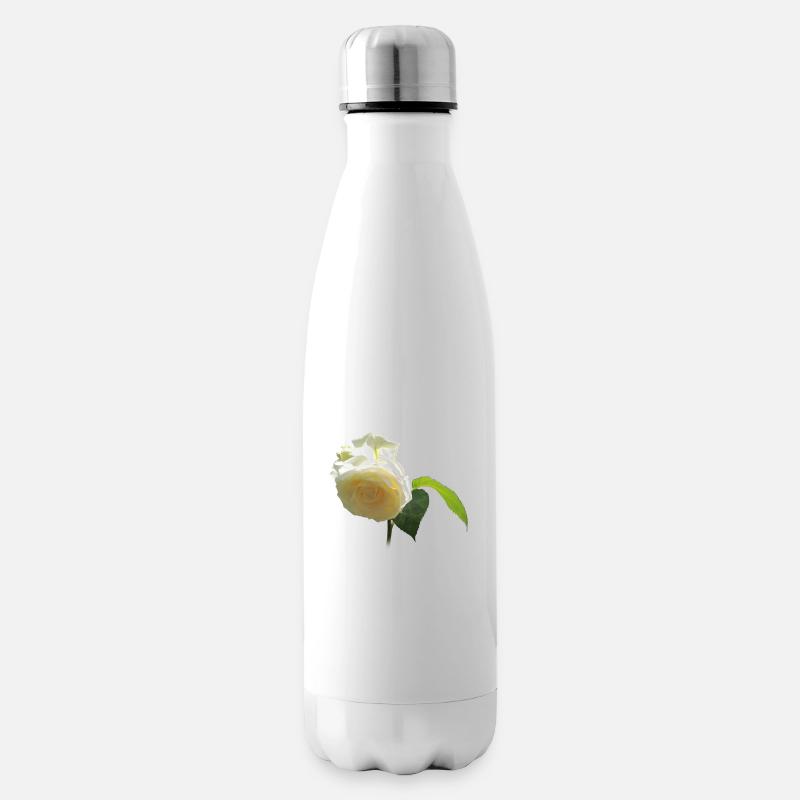 WHITE ROSE - Insulated Water Bottle - white