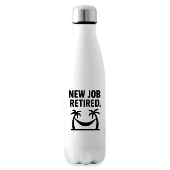 Cadeau de retraite Nouvel emploi Retraité - Bouteille isotherme - blanc - Droite