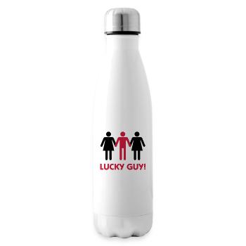 Ich bin ein glücklicher Mann! - Isolierflasche - Weiß - Rechts
