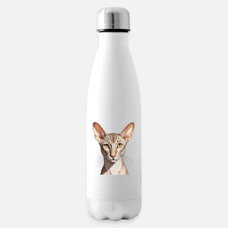 Coole orientalisch kurze Katze - Isolierflasche - Weiß