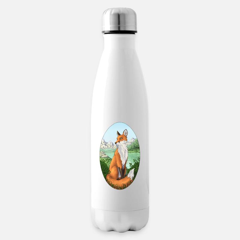 Fuchs in der Natur - Isolierflasche - Weiß