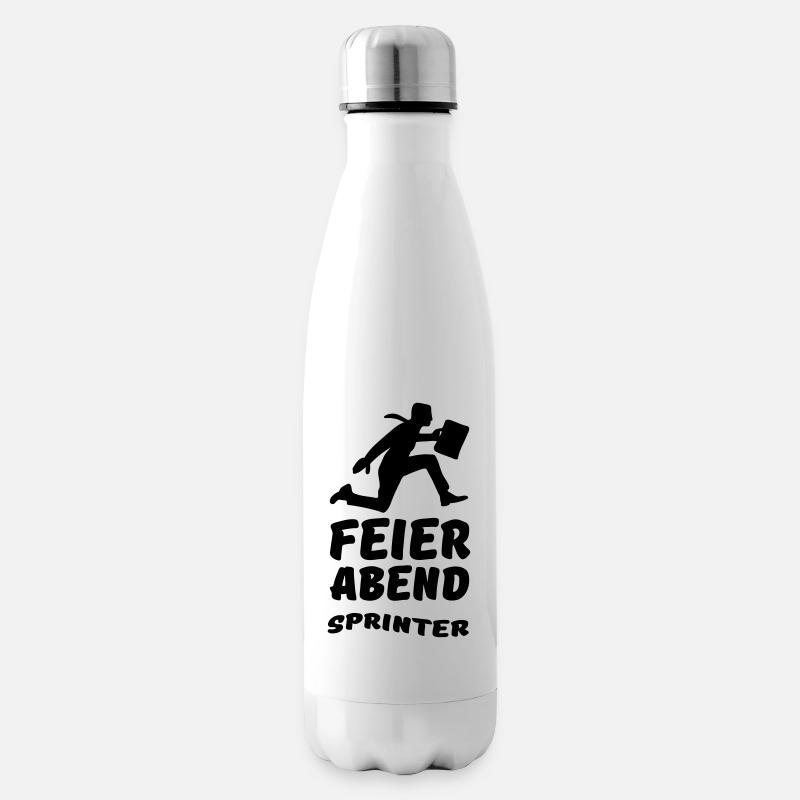 Feierabend Sprinter Geschenk Arbeit Büro - Isolierflasche - Weiß