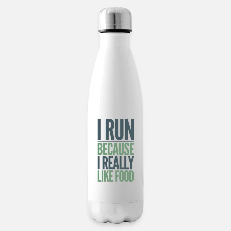 running - Insulated Water Bottle - white