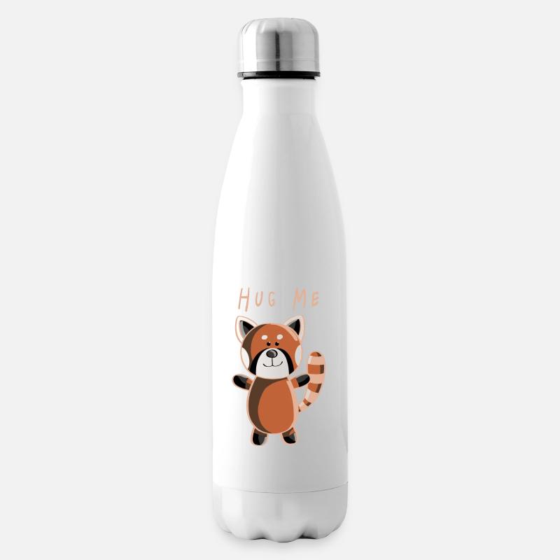 Hug Me Roter Panda - Pandas - Tier - Tiere - Isolierflasche - Weiß