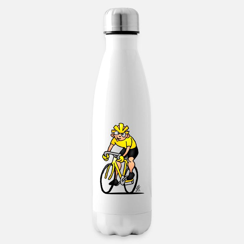 Radfahrer - Radsport - Isolierflasche - Weiß
