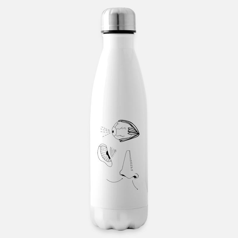 Nase Ohr Auge Geschenk Idee Organe - Isolierflasche - Weiß