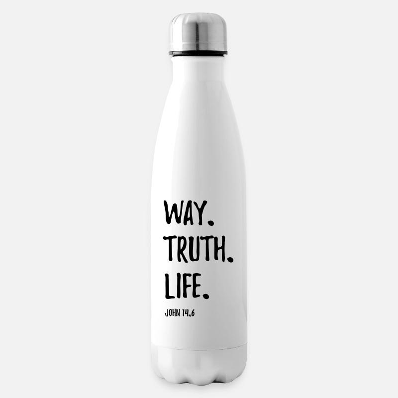 Way Truth Life - John 14:6 - Isolierflasche - Weiß