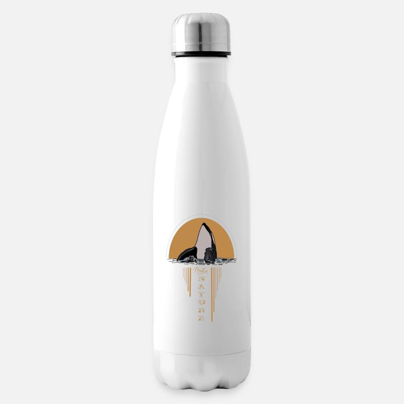 Mutter Natur Wal Umwelt Orca Meer - Isolierflasche - Weiß