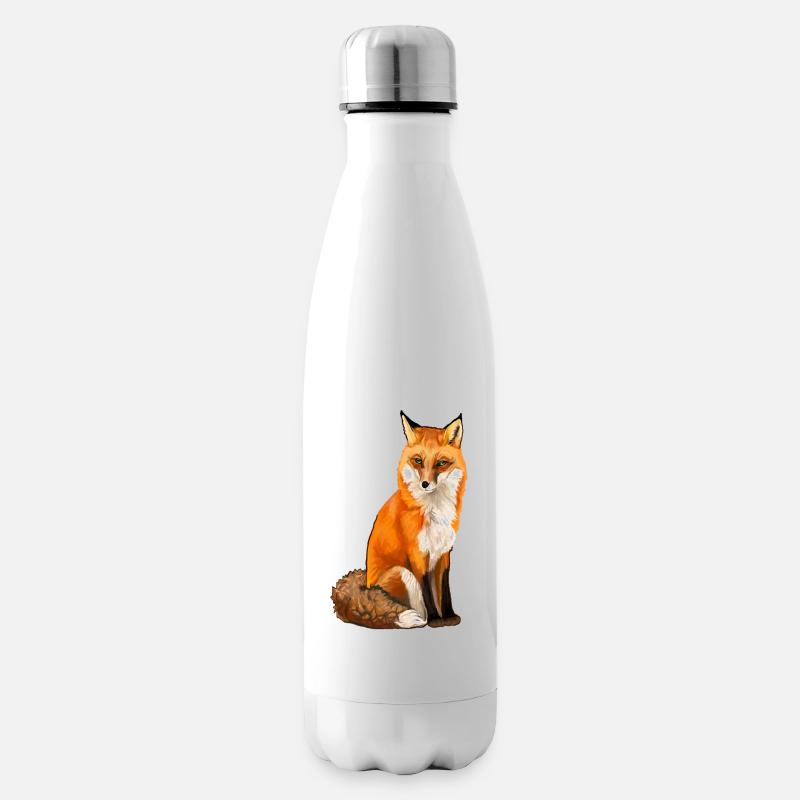 Fuchs - Isolierflasche - Weiß