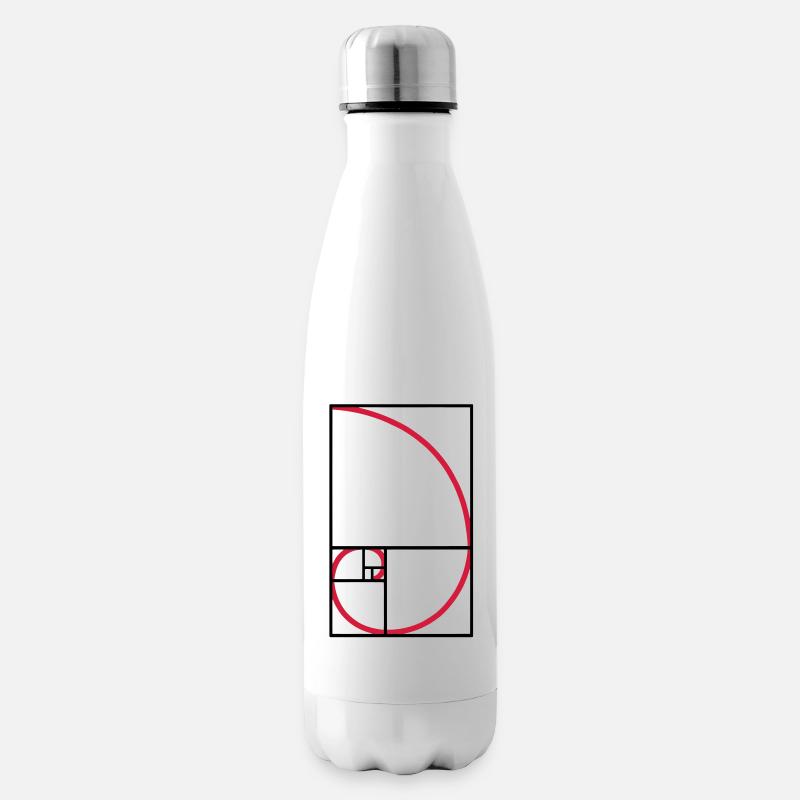 Fibonacci Kurve goldener Schnitt Art - Isolierflasche - Weiß