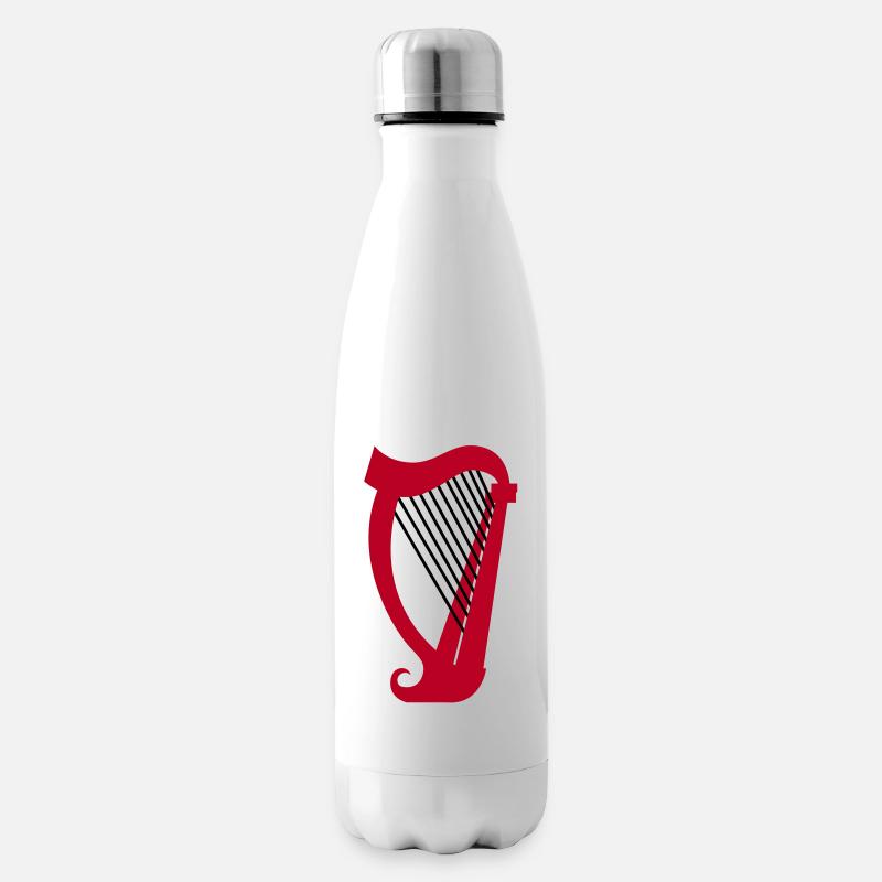 Eine Harfe Musikinstrument - Isolierflasche - Weiß