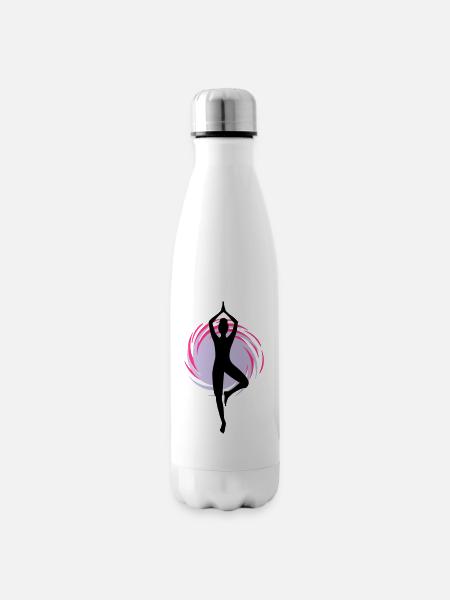 Yoga - Yoga - Pilates - Power Yoga - Sport - 3C - Insulated Water Bottle - white