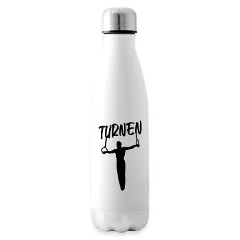 Turnen, Turner an Ringen - Isolierflasche - Weiß - Rechts