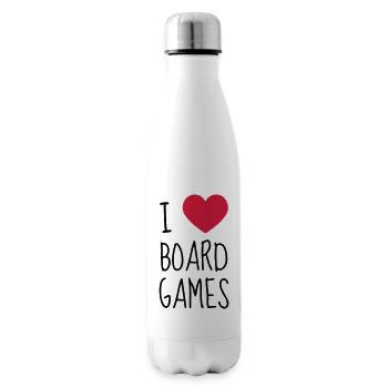 jeu de société / joueur / jouer / geek - Bouteille isotherme - blanc - Droite