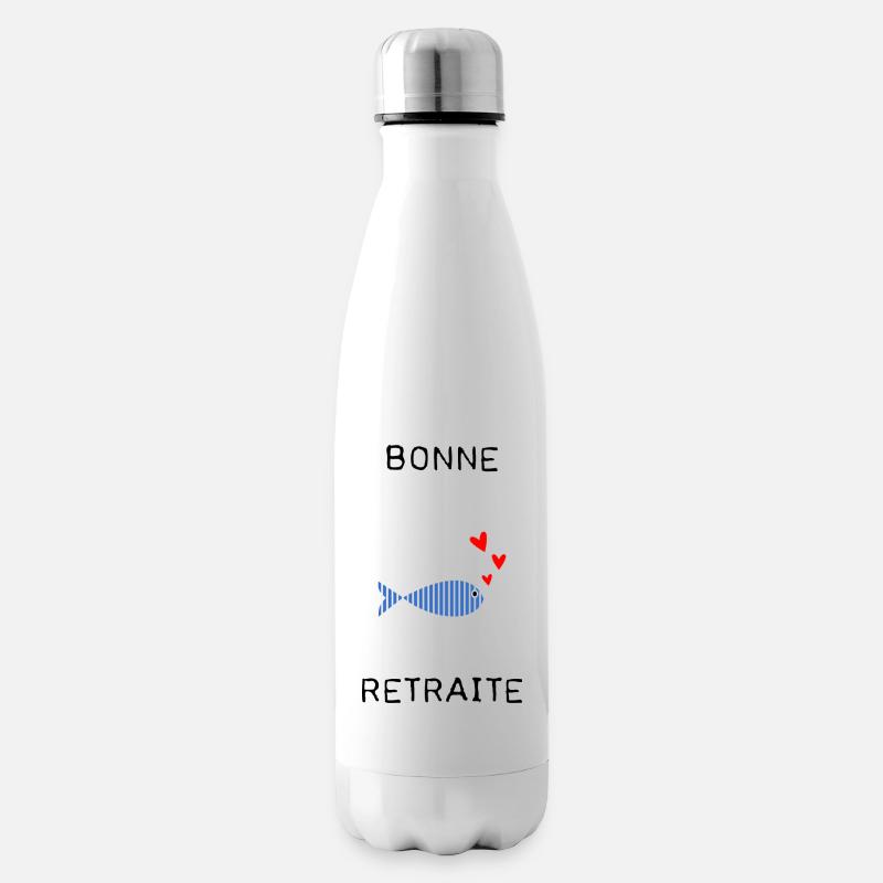 RETRAITE. BONNE RETRAITE. JOYEUSE RETRAITE - Bouteille isotherme - blanc