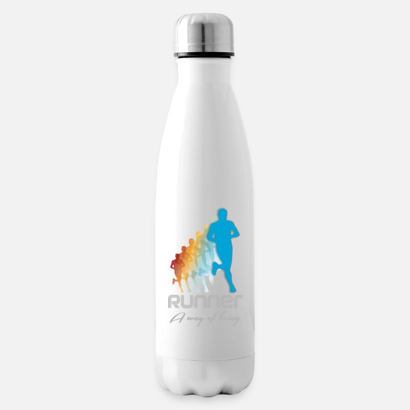 running - Insulated Water Bottle - white