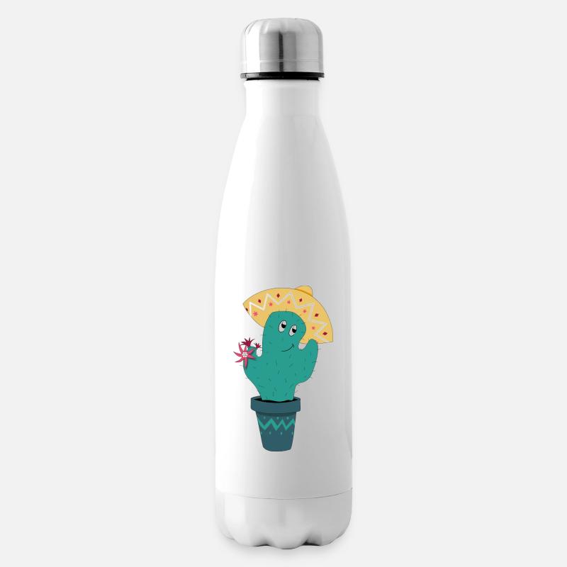 Cactus mexicain - Bouteille isotherme - blanc