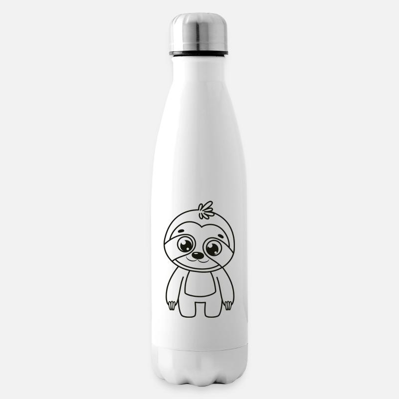 Süßer Faultier - Isolierflasche - Weiß