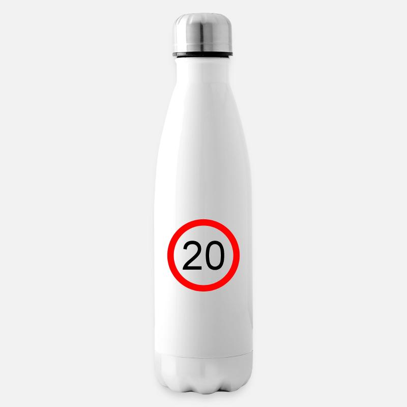 20 years very crisp script white - Insulated Water Bottle - white