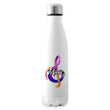 Music clef Baby clothes Children's clothing - Insulated Water Bottle - white - Right