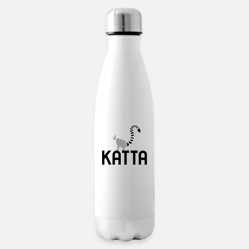 Katta - Lemur catta - Lemuren - Isolierflasche - Weiß