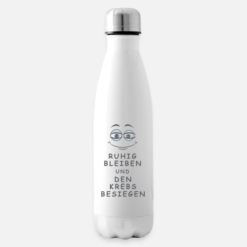 Krebs besiegen - Isolierflasche - Weiß