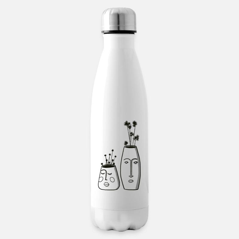 Töpfe & Blumen - Isolierflasche - Weiß