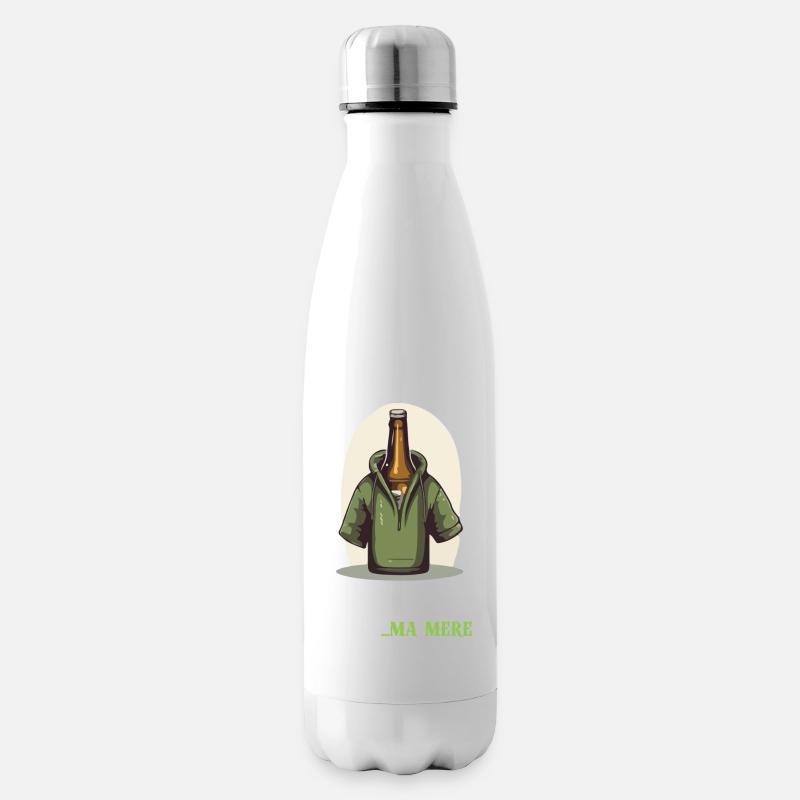 La bière... Ma mère - Bouteille isotherme - blanc