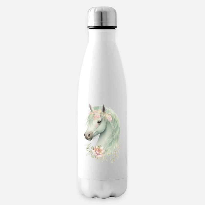 Pferd Mystisch - Isolierflasche - Weiß