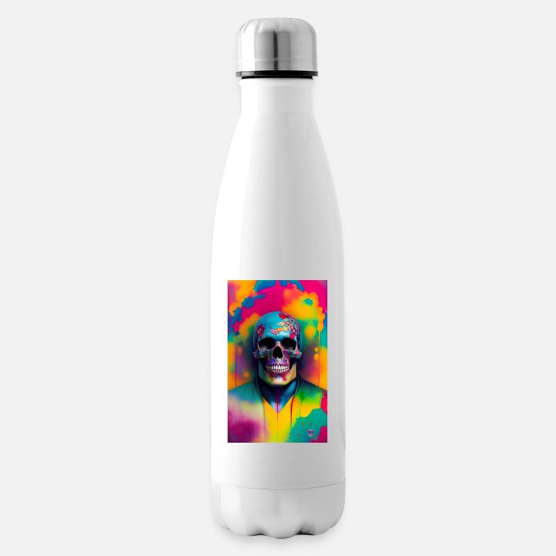 ARTWORK Couleur du crâne - Bouteille isotherme - blanc