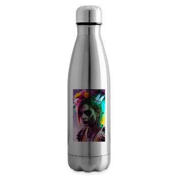 ARTWORK Zombie Gamergirl Rose - Insulated Water Bottle - silver - Right