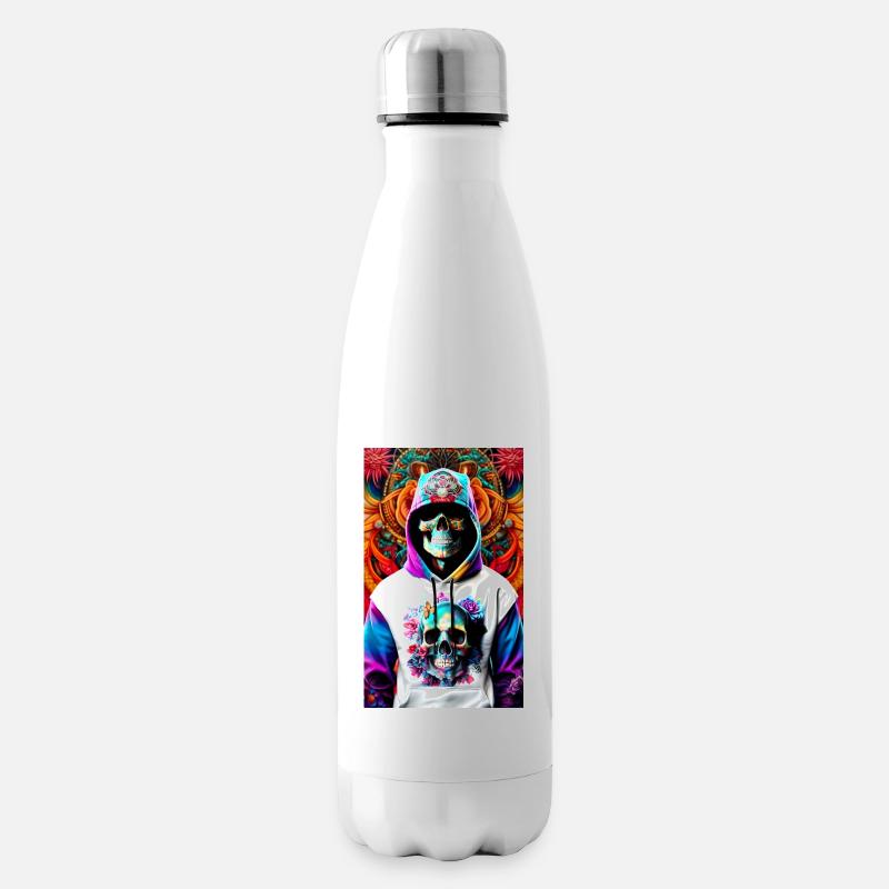 ARTWORK Hoodie Skull - Isolierflasche - Weiß