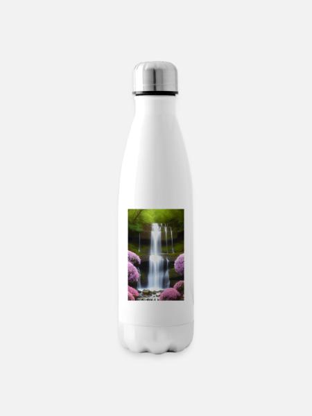 Wasserfall 03 - Isolierflasche - Weiß