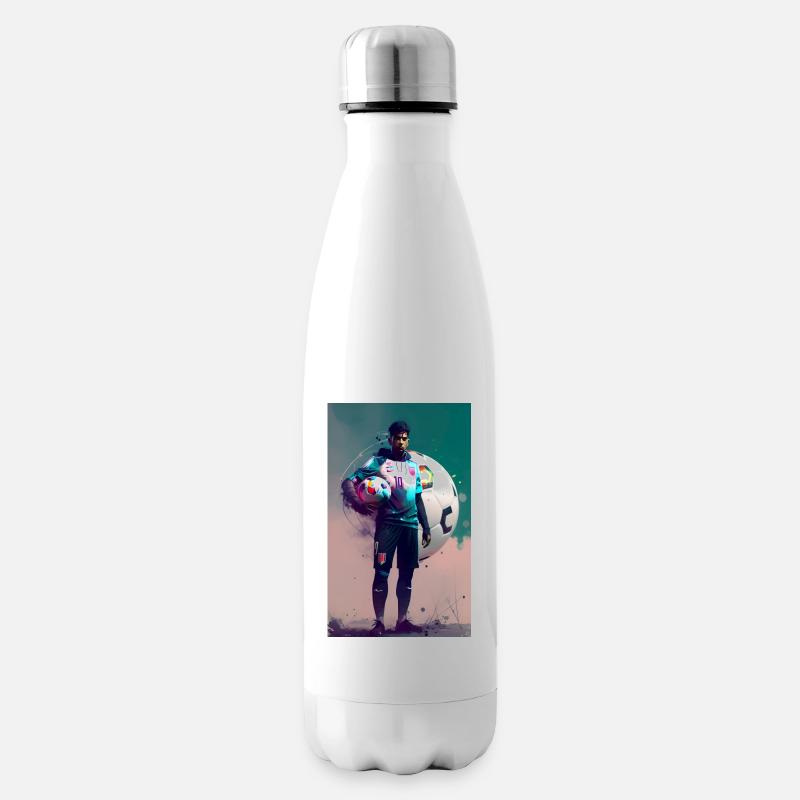 Fußball - Isolierflasche - Weiß