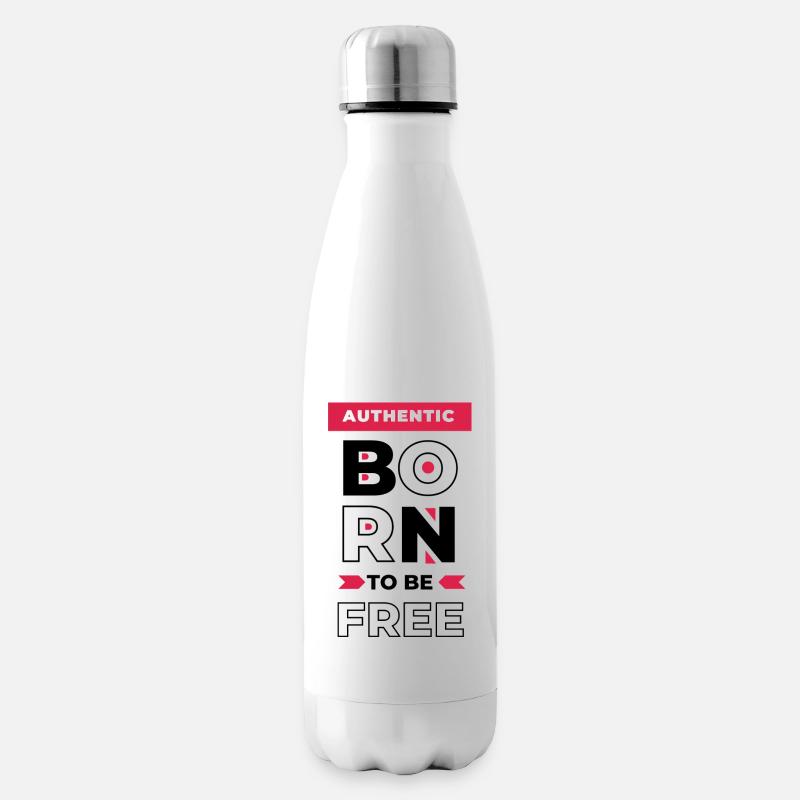 Born to be free - Isolierflasche - Weiß