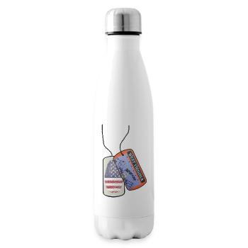 Dog tag WEST VIRGINIA Fingerprint USA - Insulated Water Bottle - white - Right