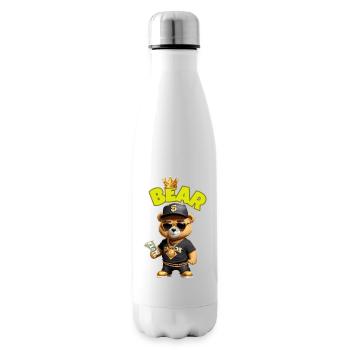 Teddybär mit Geld - Isolierflasche - Weiß - Rechts