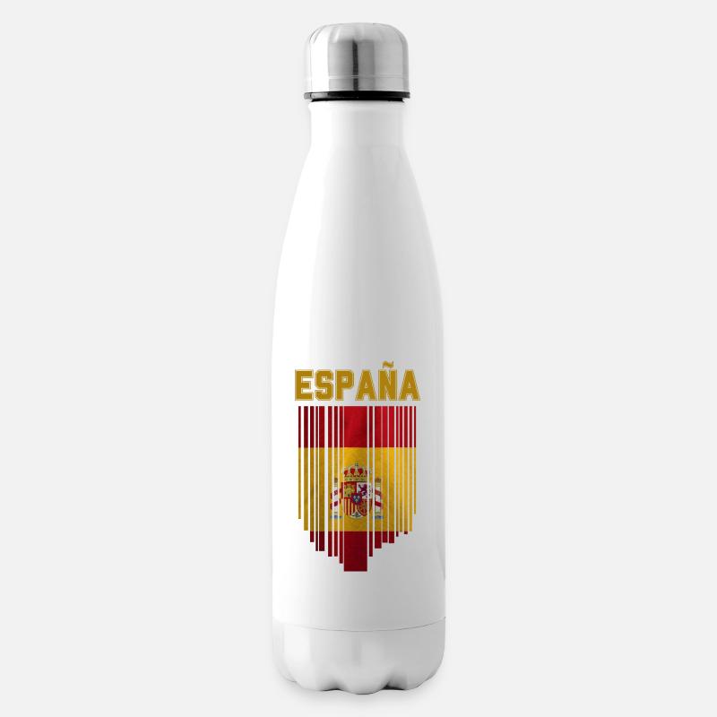Drapeau de l’Espagne, fierté espagnole - Bouteille isotherme - blanc