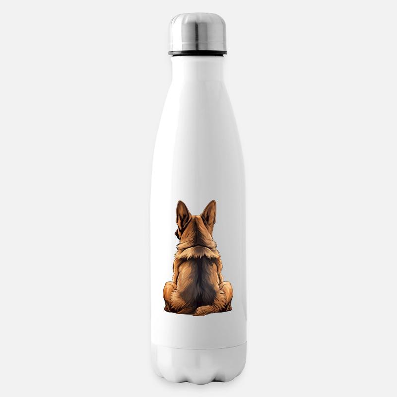Deutscher Schäferhund - Isolierflasche - Weiß