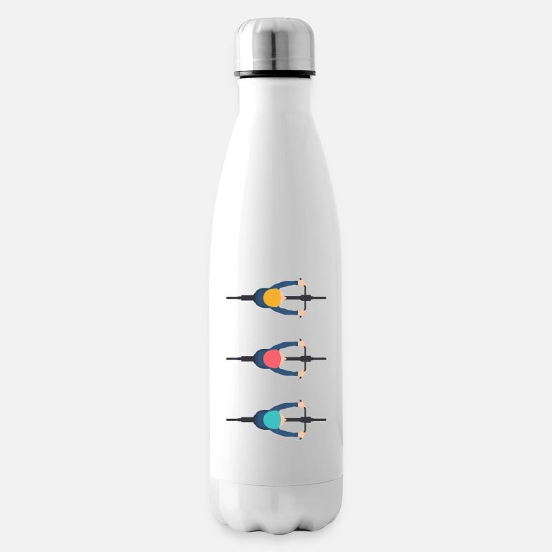 drei Radfahrer - Isolierflasche - Weiß